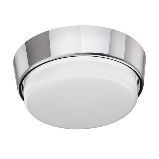 INEL Deckenleuchte Mit GX53-Fassung & LED – Flach, Rund, 90 Mm, Inkl. 4W LED (420 Lm, Mattchrom)