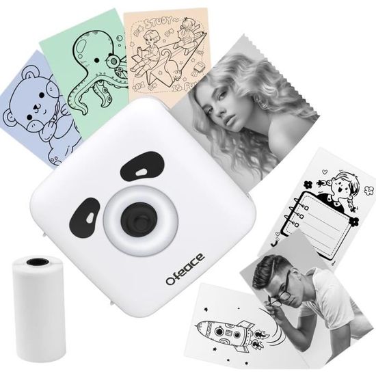 Imprimante Photo Portable Mini - Impression Thermique 200 Dpi - Bluetooth - Pour Android/iOS - 1200 MAh