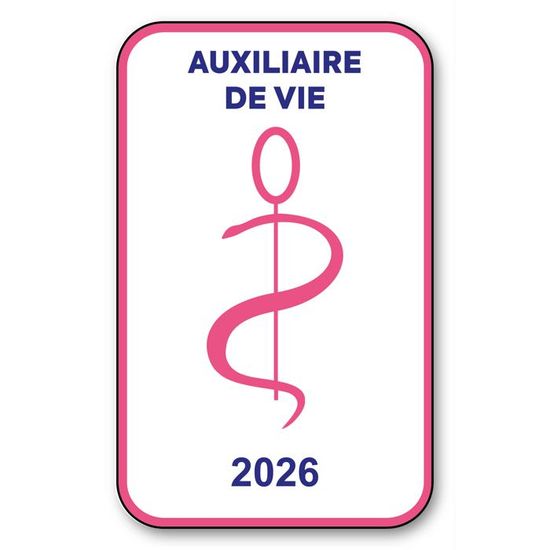 Autocollant Caducée 2022 Pour Pare-brise - Auxiliaire De Vie, Vinyle Résistant - Fabriqué En France