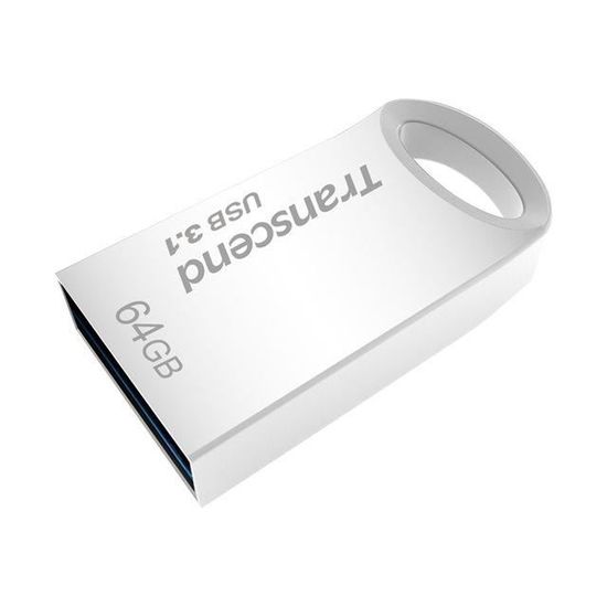 Clé USB TRANSCEND JETFLASH 710 - 64 Go - USB 3.1 - Placage Argent