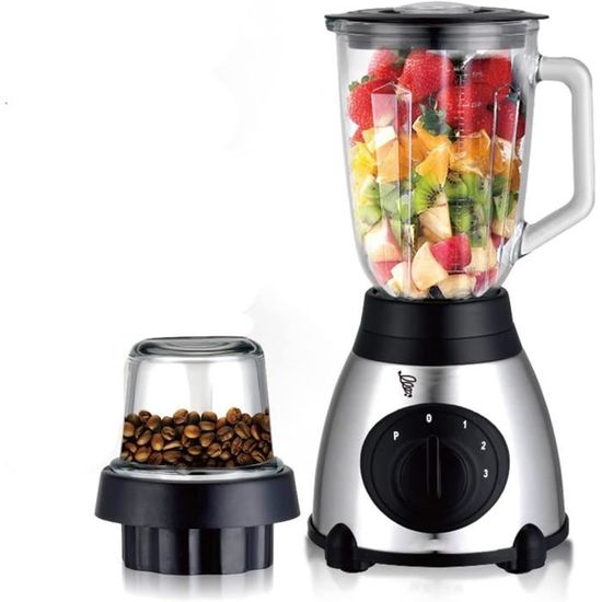 Mixeur Smoothie 300W - Avec Tasses Portable 1,5L Et Broyeur - Pour Jus, Milkshakes, Sauces Et Café - 7