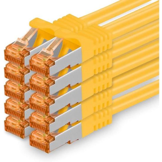5X 0,5M Câble Patch Câble Réseau Cat 6 Cat6 Rj45 Sftp Violet[J5824