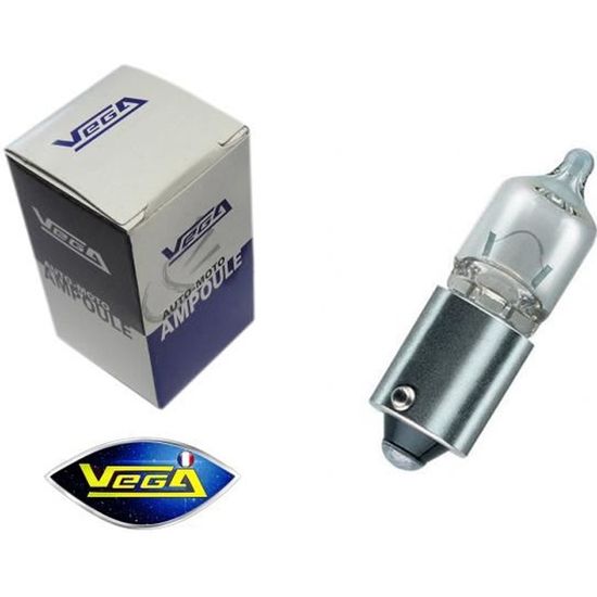 Ampoule Vega® H6W BAX9S T10 haute luminosité 125lm Halogène "Maxi" 12V