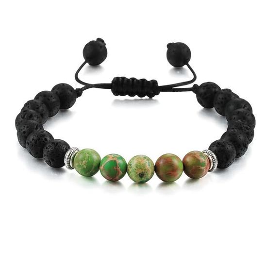 Bracelet Perles De Jade Vert - Reiki, Guérison, Pour Femmes Et Hommes