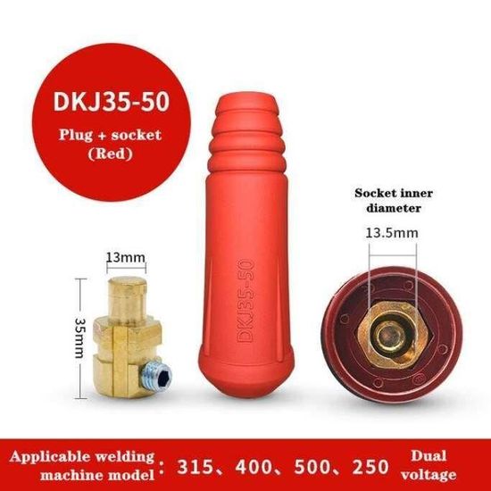 Et Machine à Souder Par Électrode 35-50 Connecteur De Câble Prise - Chine Fiche Mâle Pour Connecteur De Câble Style Européen Dkj50-70, Dkj50-70