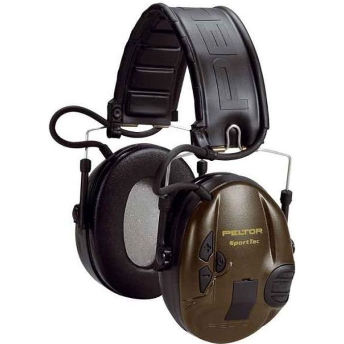 Vert militaire Sporttac Casque anti bruit actif spécial chasse, SNR 26dB(Couleur VERT MILITAIRE) Vert Militaire