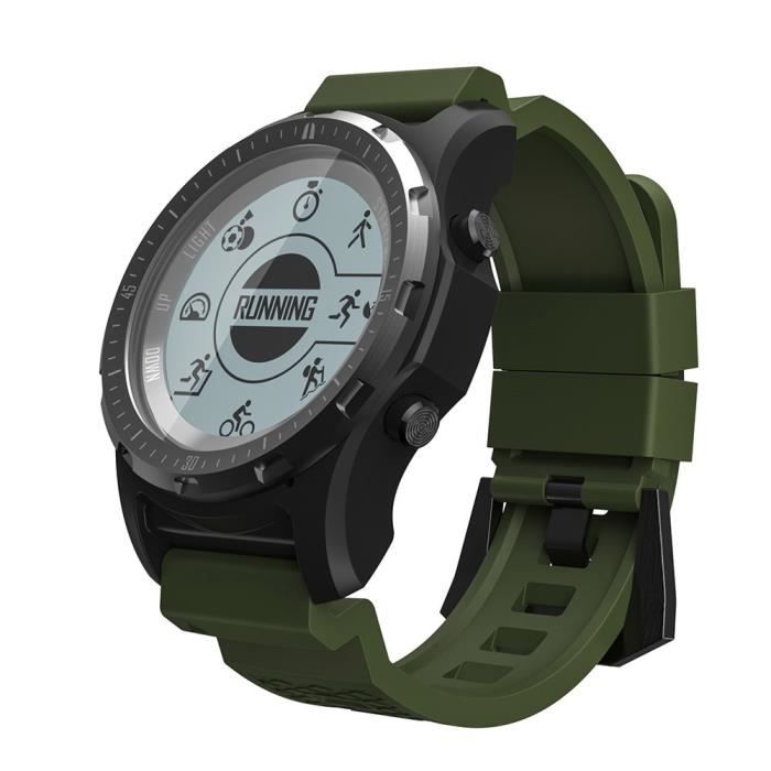 Montre connectée,Makibes BR2 GPS boussole compteur de vitesse Sport montre Bluetooth randonnée multi sport fitness - Type green