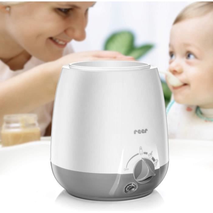 REER Chauffe-biberons Simply Hot, Blanc/Gris