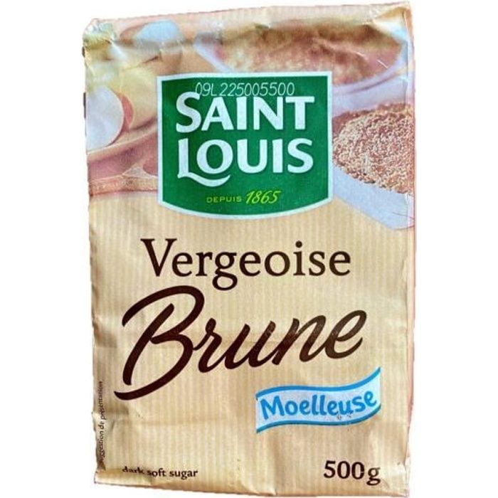 Sucre vergeoise brune - Saint Louis - sachet 500g