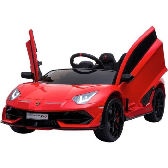 Lamborghini Aventador SVJ 123 cm Rouge voiture électrique pour enfant