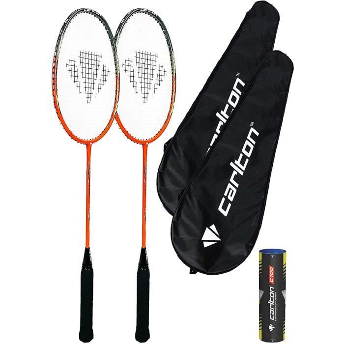 Carlton Airblade Tour Lot de 2 raquettes de badminton avec housses de protection et volants