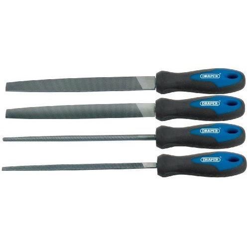Draper 44962 Lot de 4 limes Soft grip 200 mm (Import Allemagne)