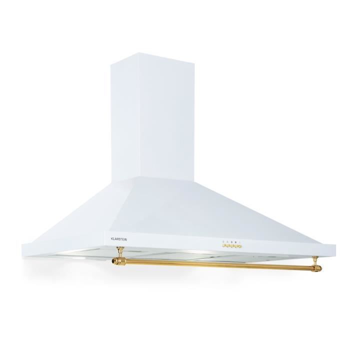 Hotte aspirante - Klarstein Montblanc 90 - 610 m³-h - 165 W - 2 x 1,5 W - LED - Blanc