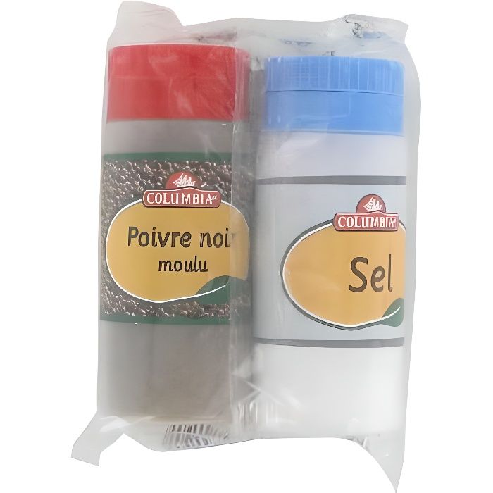 Duo sel et poivre noir moulu Columbia - 68g