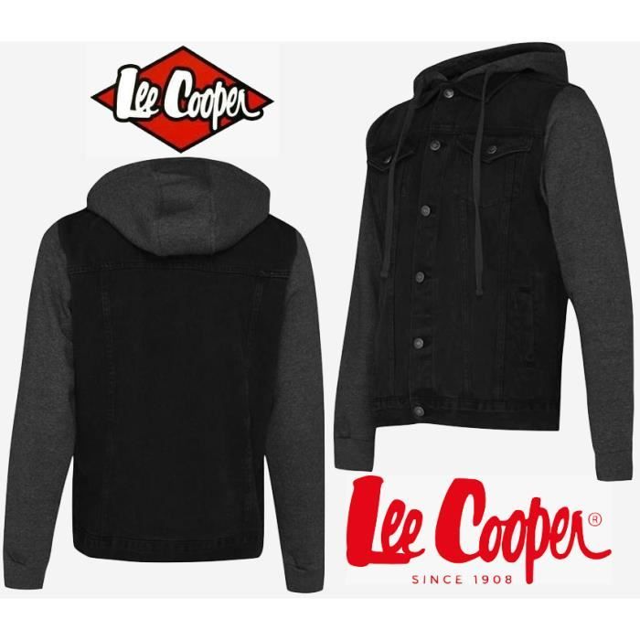BLOUSON EN JEAN LEE COOPER HOMME À CAPUCHE DU S AU XXL