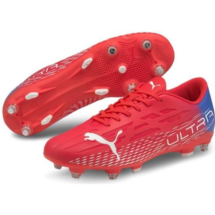 Chaussures de football Puma Ultra 4.3 MxSG - rose flash/blanc/bleu roi - 42,5