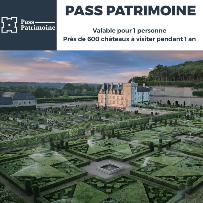 Pass Patrimoine - 1 personne - Valable un an pour visiter près de 600 lieux uniques