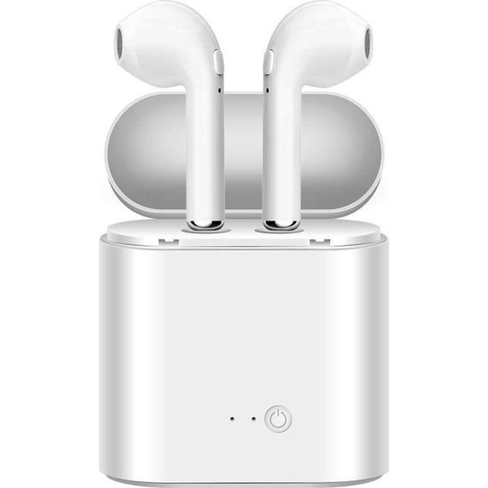 Écouteurs Bluetooth Oreillettes sans Fil Casque Bluetooth 4.2 Wireless Stéréo Intra-auriculaire Charge Box pour Android, iPhone