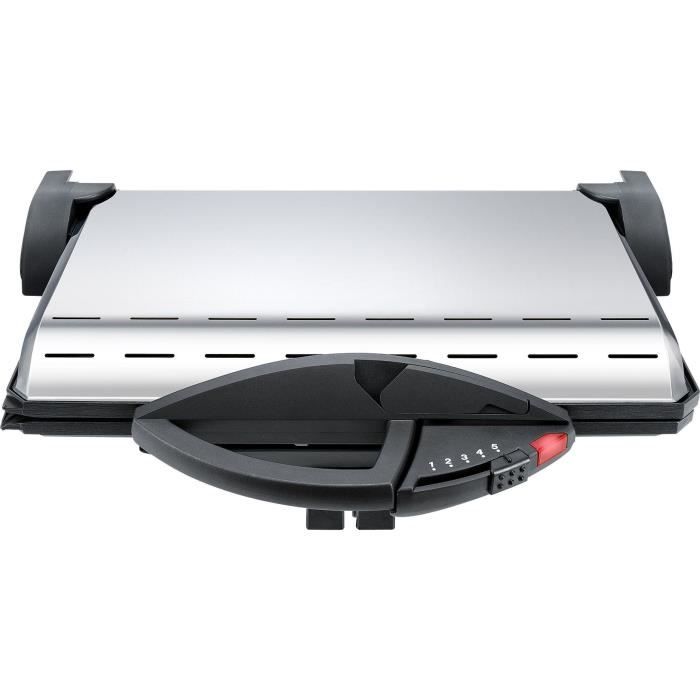 STEBA 161300 PG4.3 Grill de contact - 2000 W - Surface de cuisson: 2 x 37 x 23 cm - Inox