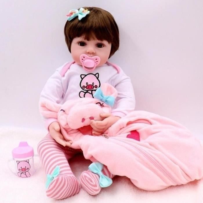 Silicone 47cm Poupée Poupon Réaliste Bébé Nouveau-Né Bébé Jouet Cadeau Noël