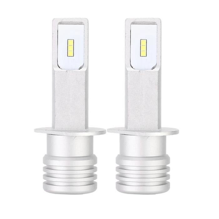 2Pcs 72W 6000K 12-24V Universal Car White LED Ampoules pour H1 Feux antibrouillard avec décodeur