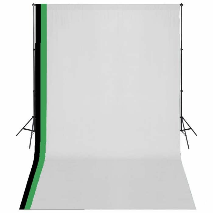 Kit de studio photo professionnel et 3 toiles de fond réglables coton 3 ...