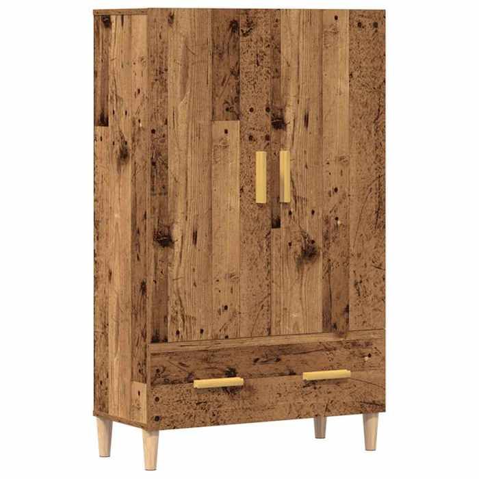 vidaXL Buffet haut vieux bois 70x31x115 cm bois dingénierie 856914