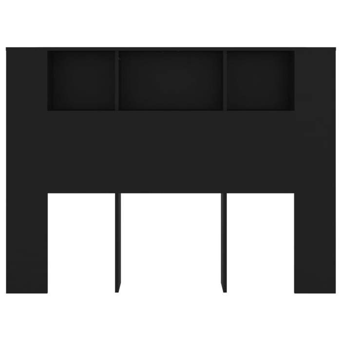 Armoire de tête de lit Contemporain VIDAXL Noir 140x185x1045 cm T105