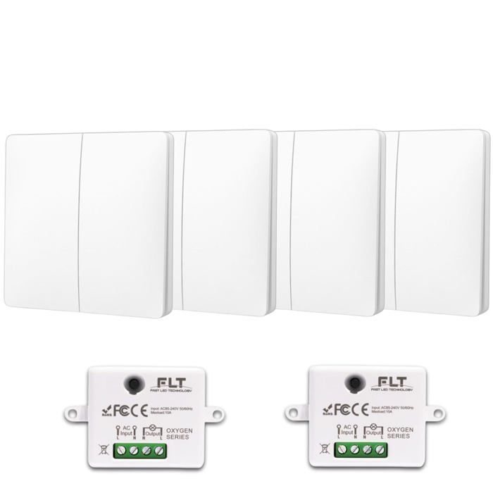 Kit Hager TRK152M – Interrupteurs Double Va-et-vient Sans Fil Radio (TRM702A, TRM693G, TRM690G)
