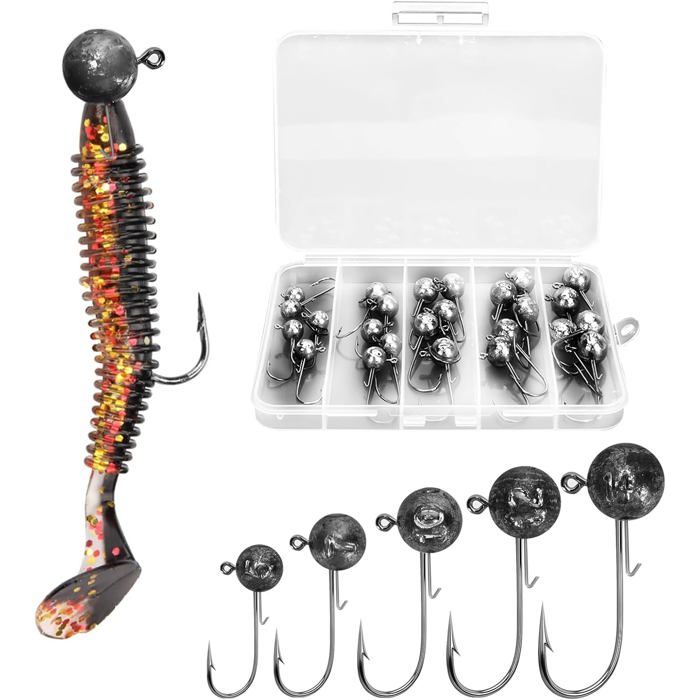 Cheburashka Blei Set I 5g/7g/10g/12g/14g je 4 Stück I 25 Haken und 10