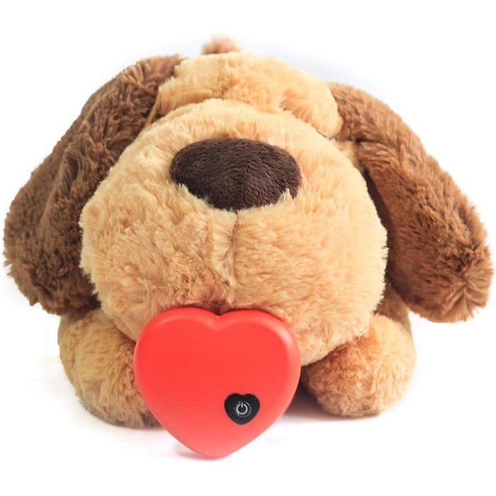 Jouet pour Chiot - Aide comportementale Battement de cœur - Peluche Chaude pour Animal de Compagnie Chien