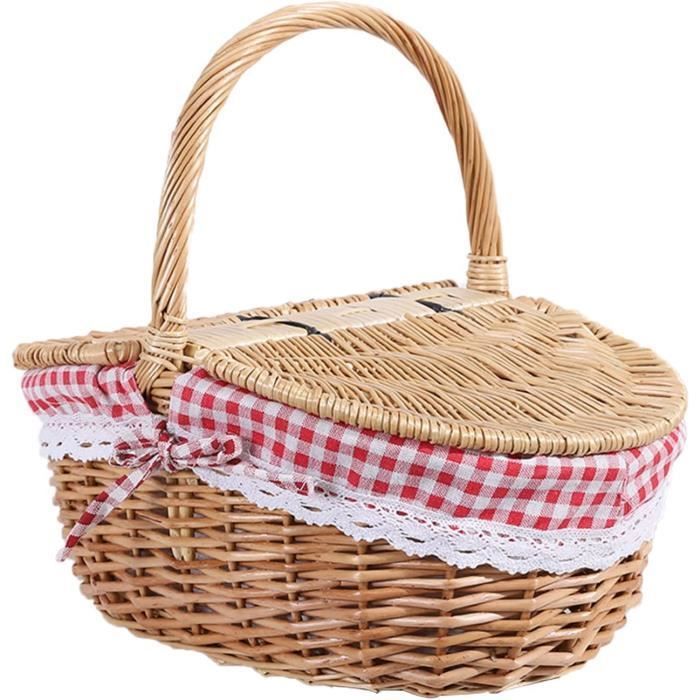 Accueil Panier En Osier BoîTe TisséE En Saule Ovale Vide Organiser Un