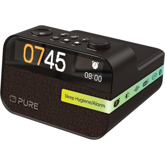 Réveil sans Fil - PURE - Pure Moment Charge - DAB+/FM - Bluetooth - Sons Naturels