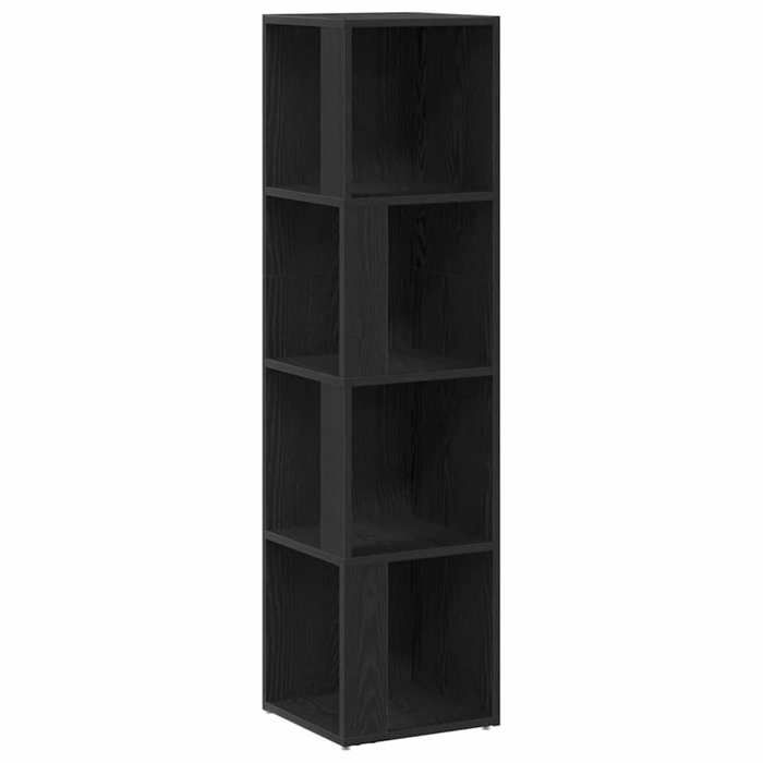 Étagères dangle en chêne noir - vidaxl - 33x33x132 cm - Bois dingénierie - 4 étagères - Capacité 140 kg