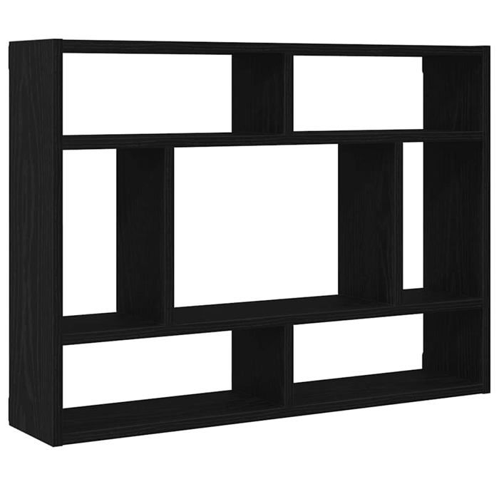 Étagère murale en bois dingénierie - vidaXL - Chêne noir - 75x16x55 cm - Montage mural - Bois dacacia massif