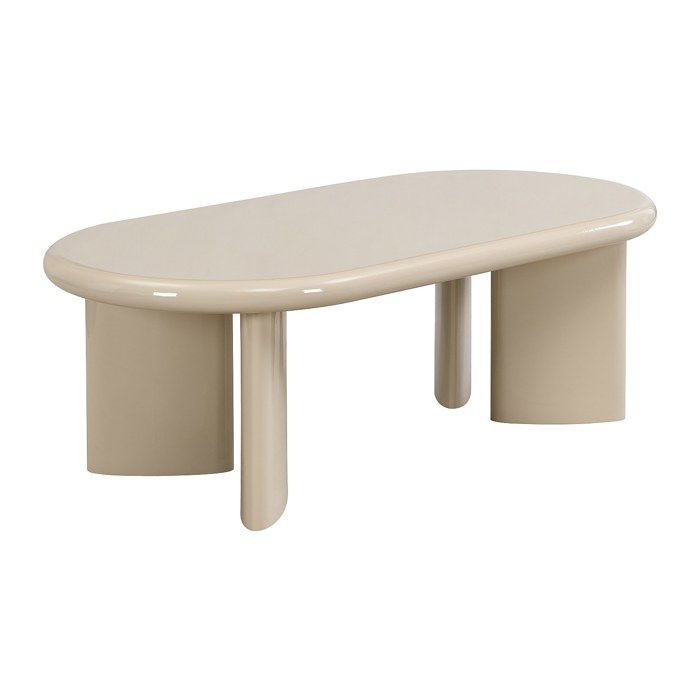 Table basse en MDF - Beige laqué - TABEMI Table basse en MDF - Beige laqué - TABEMI