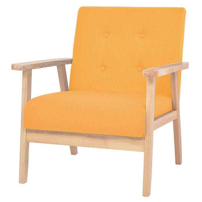 Jaune SOFA - Moderne - Ensemble de canapé 2 pcs Tissu jaune C1005