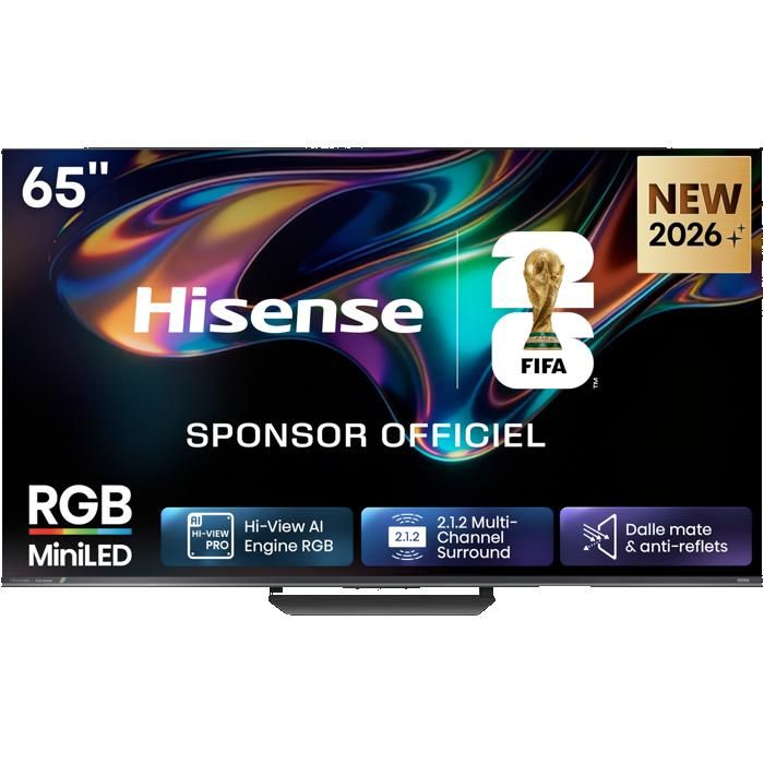TV Hisense RGB Mini LED 4K 65UR8S 164 cm 2026 - vue 5
