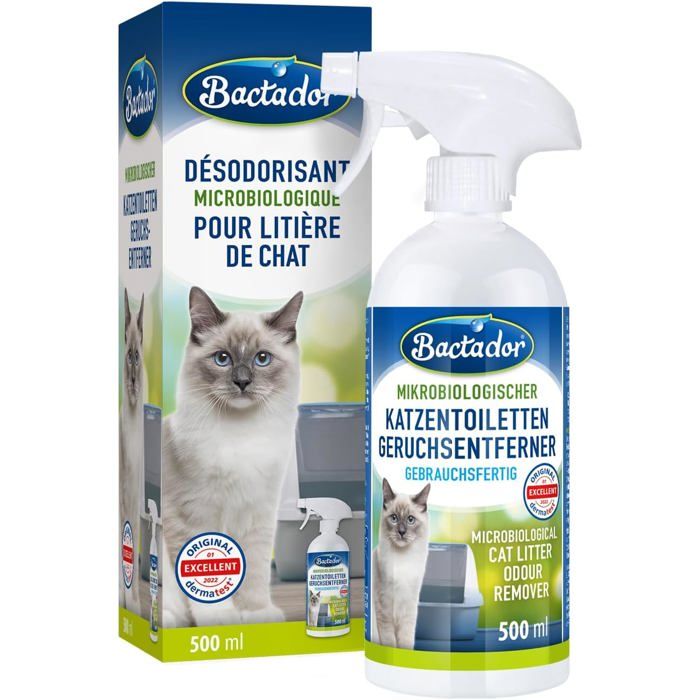 Enzyme Cleaner Spray pour litière pour chats 500ml-Desodorisant litiaire chat-Détachant microbiologique-Anti odeur-Nettoyant