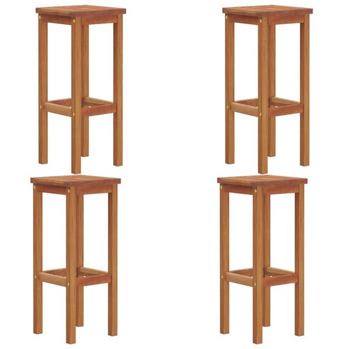 EASYLIFE Tabourets de bar lot de 4 bois massif dacacia VIDAXL Cadre stable LL16087
