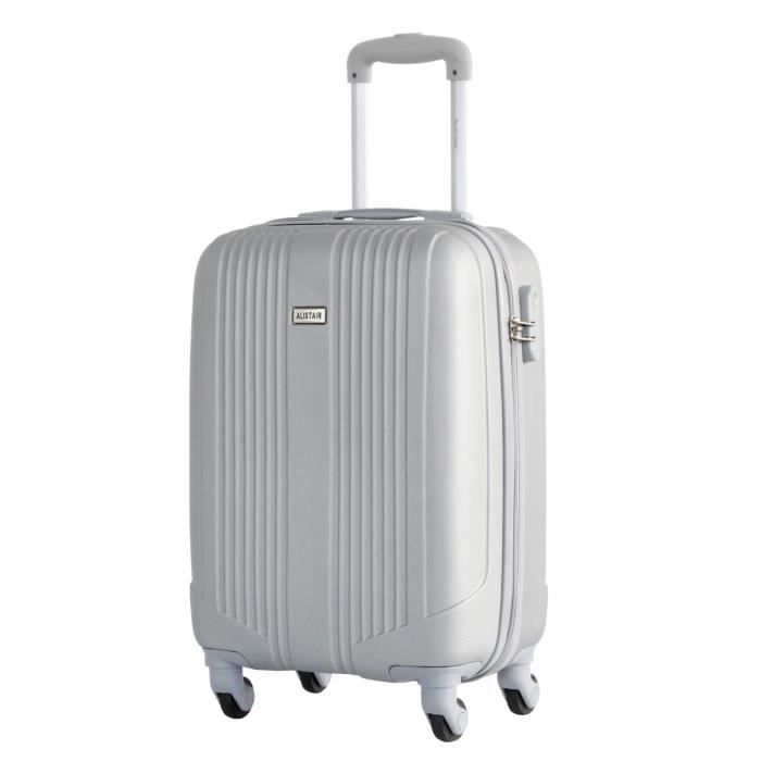 alistair airo 2.0 - valise cabine 55cm - abs ultra légère et résistante - gris - marque française - garantie 2 ans - sav en france