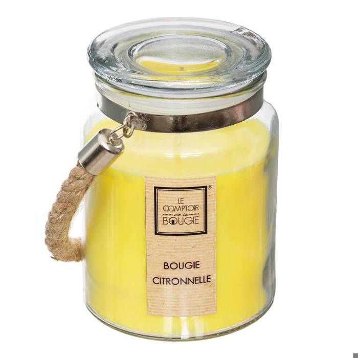 Atmosphera - Bougie parfumée citronnelle pot en verre 500g Citronnelle