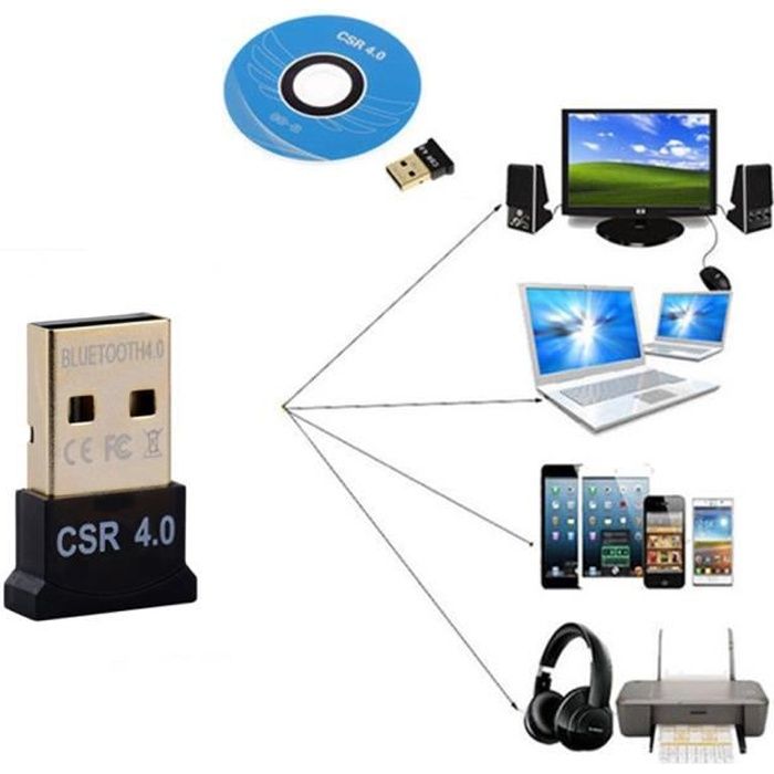 USB Bluetooth 4.0 adaptateur Dongle pour PC ordinateur portable