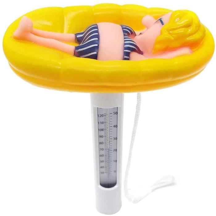 Thermomètre Piscine Flottant Dessin Animé - Thermomètre Eau Avec Corde Pour Piscines, Bébés, Aquariums Et Étangs - Lecture Facile