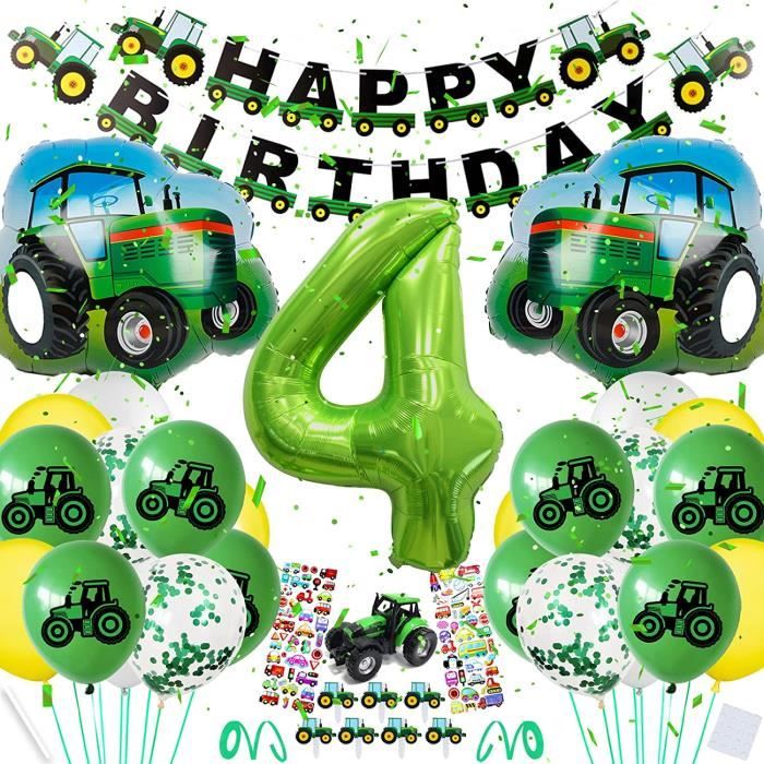 Decoration D Anniversaire Tracteur 4 Ans Garcon Decoration D Anniversaire Pour Enfant Ballon Geant Chiffre 4 Ans Decorat 1339 Cdiscount Maison