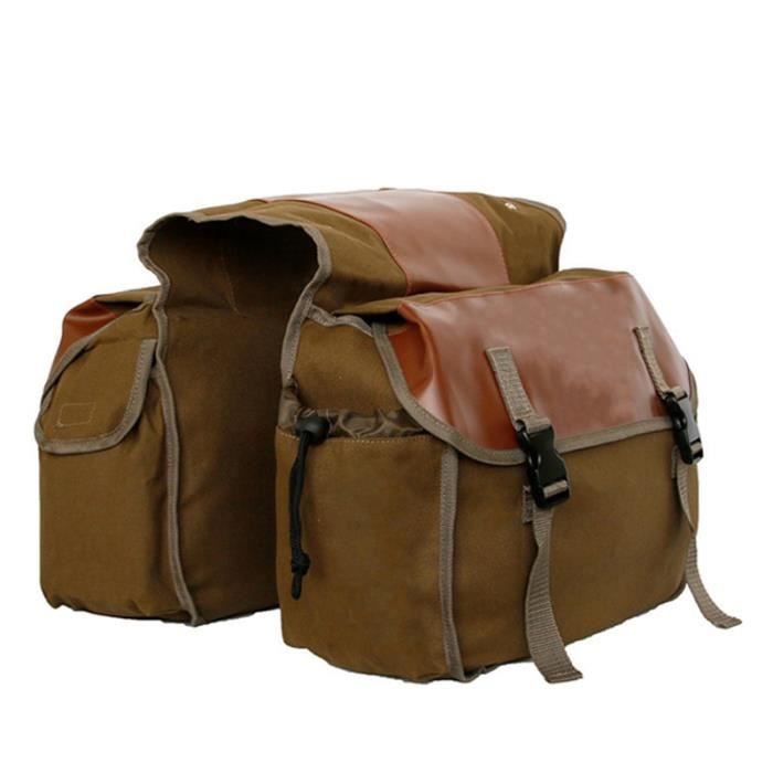 Sacoche Vélo Porte Bagages Arrière Sac De Rangement Panier Double, multifonctionnel Sac De Siège De Vélo