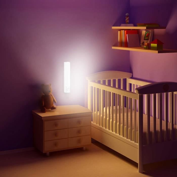 Veilleuse LED Détecteur De Mouvement - Rechargeable USB-C, 5 Couleurs RGB, 3 Modes, Pour Escalier/chambre/couloir - 7