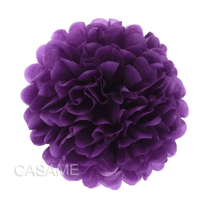 12PCS Pompon Papier de Soie Rose Or Fuchsia Deco Boule Alvéolée Fête