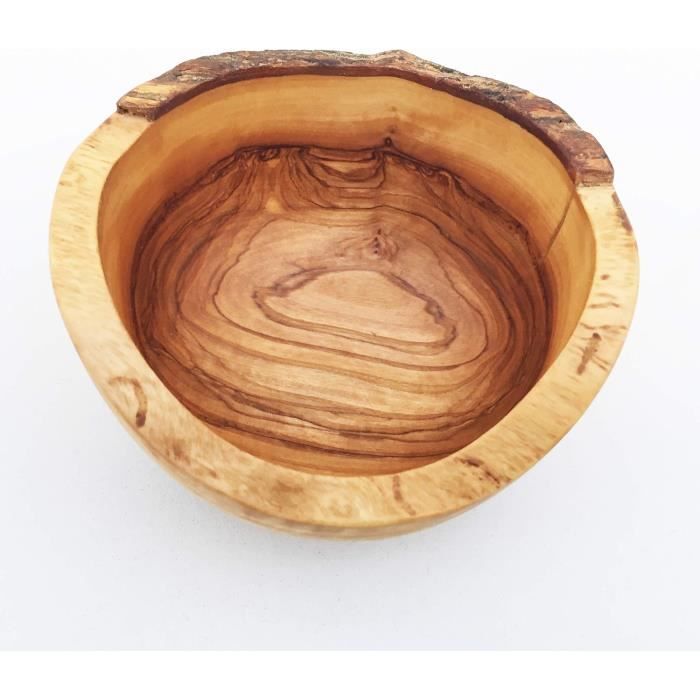 Lot De 3 Bols En Bois – Olivier Et Teck (diamètres 12, 14 Et 15 Cm)