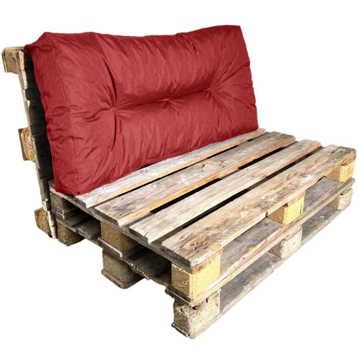 Coussin Palette - 120x60 cm - Bananair - Rouge Fabriqué en France Coussin Palette - 120x60 cm - Bananair - Rouge Fabriqué en France